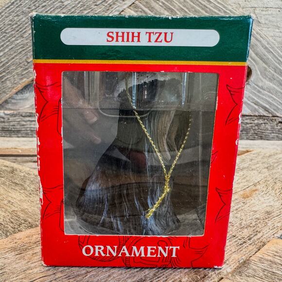 Vintage Kurt Adler Shih Tzu Dog in Santa Hat Christmas Tree Ornament, 3”H - Picture 8 of 9